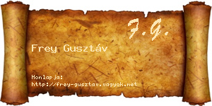 Frey Gusztáv névjegykártya