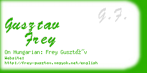 gusztav frey business card